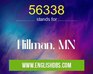 56338 means Hillman, MN 56338