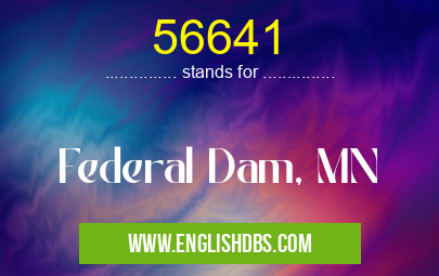 56641 means Federal Dam, MN 56641