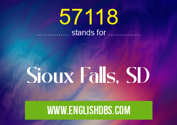 57118 means Sioux Falls, SD 57118
