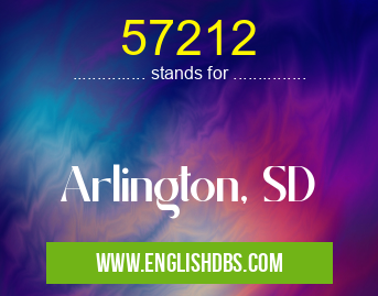 57212 means Arlington, SD 57212
