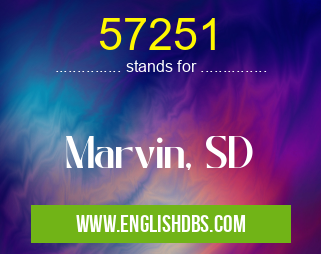 57251 means Marvin, SD 57251