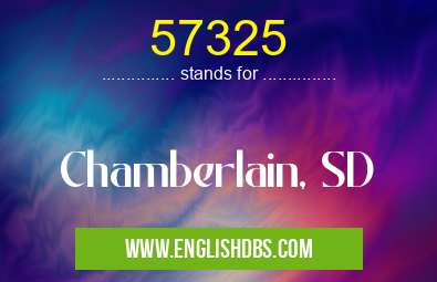 57325 means Chamberlain, SD 57325