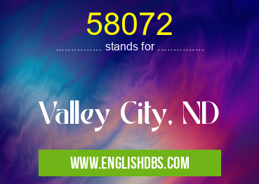 58072 means Valley City, ND 58072