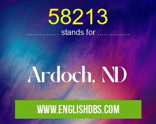 58213 means Ardoch, ND 58213