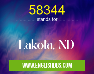 58344 means Lakota, ND 58344