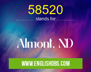58520 means Almont, ND 58520