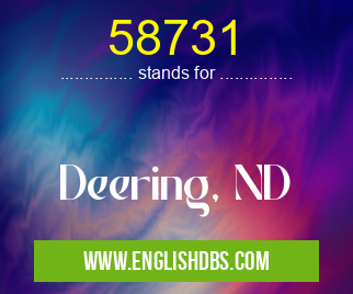 58731 means Deering, ND 58731