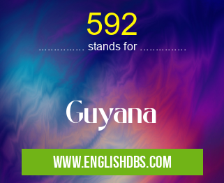 592 means Guyana 592