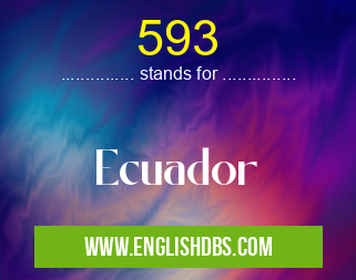 593 means Ecuador 593