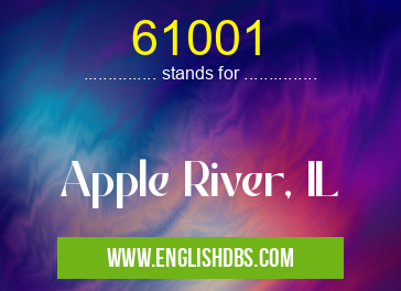61001 means Apple River, IL 61001
