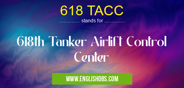 618 TACC means 618th Tanker Airlift Control Center 618 TACC