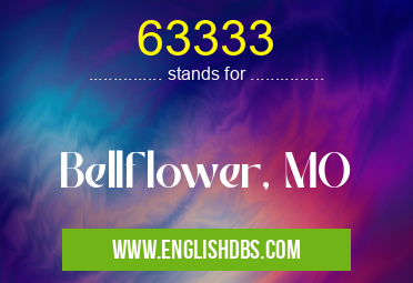 63333 means Bellflower, MO 63333