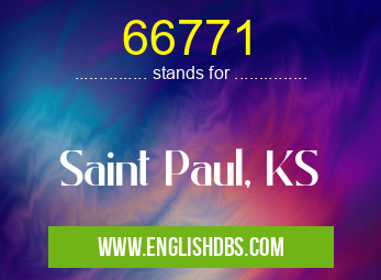 66771 means Saint Paul, KS 66771