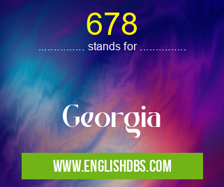 678 means Georgia 678
