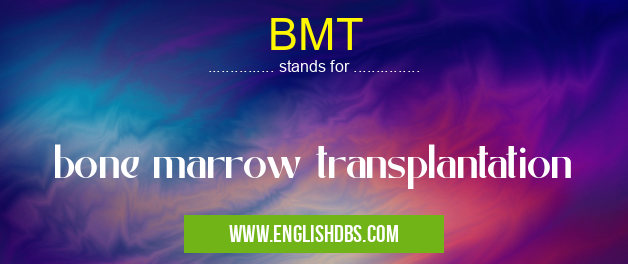 BMT means bone marrow transplantation BMT