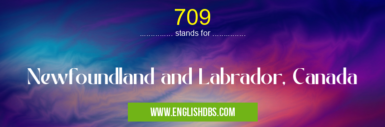 709 means Newfoundland and Labrador, Canada 709