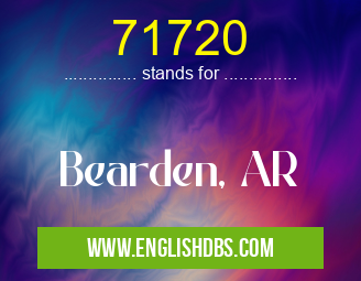 71720 means Bearden, AR 71720