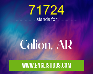 71724 means Calion, AR 71724
