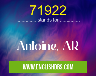 71922 means Antoine, AR 71922