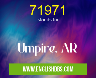 71971 means Umpire, AR 71971