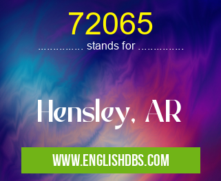 72065 means Hensley, AR 72065