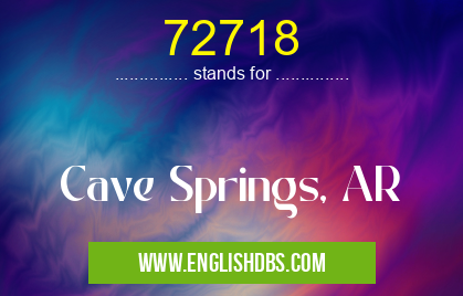 72718 means Cave Springs, AR 72718