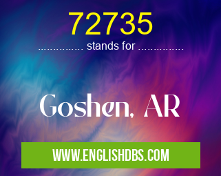 72735 means Goshen, AR 72735
