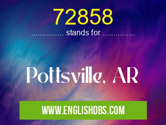 72858 means Pottsville, AR 72858