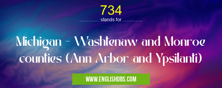734 means Michigan - Washtenaw and Monroe counties (Ann Arbor and Ypsilanti) 734