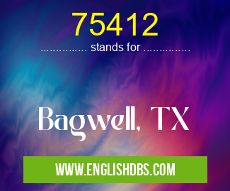 75412 means Bagwell, TX 75412