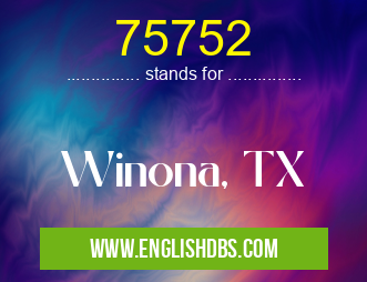 75752 means Winona, TX 75752