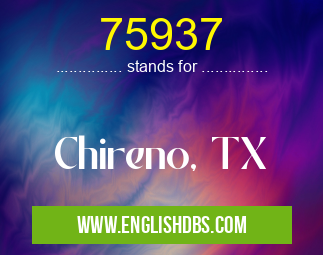 75937 means Chireno, TX 75937