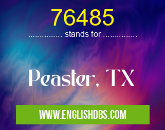 76485 means Peaster, TX 76485