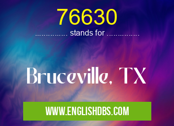 76630 means Bruceville, TX 76630