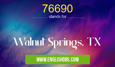 76690 means Walnut Springs, TX 76690