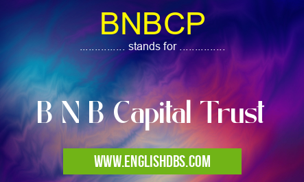 BNBCP means B N B Capital Trust BNBCP