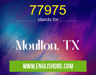 77975 means Moulton, TX 77975