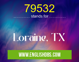 79532 means Loraine, TX 79532