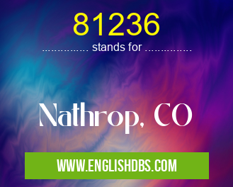 81236 means Nathrop, CO 81236