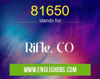81650 means Rifle, CO 81650