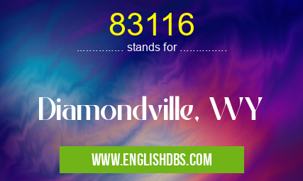 83116 means Diamondville, WY 83116