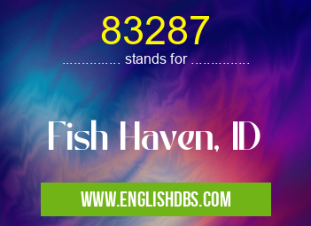 83287 means Fish Haven, ID 83287