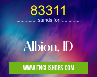83311 means Albion, ID 83311