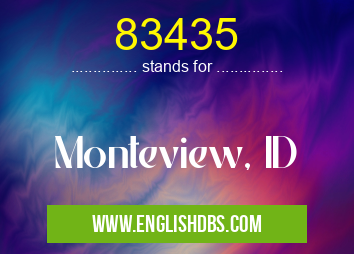 83435 means Monteview, ID 83435