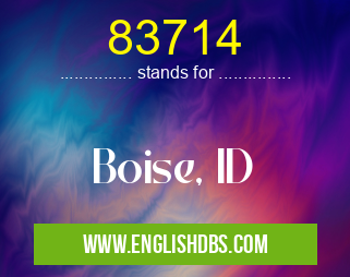 83714 means Boise, ID 83714