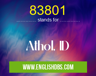 83801 means Athol, ID 83801
