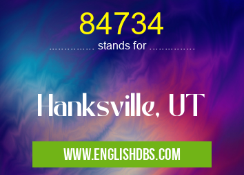 84734 means Hanksville, UT 84734