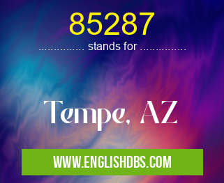 85287 means Tempe, AZ 85287