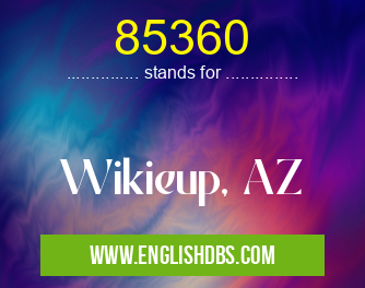 85360 means Wikieup, AZ 85360