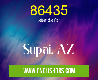 86435 means Supai, AZ 86435